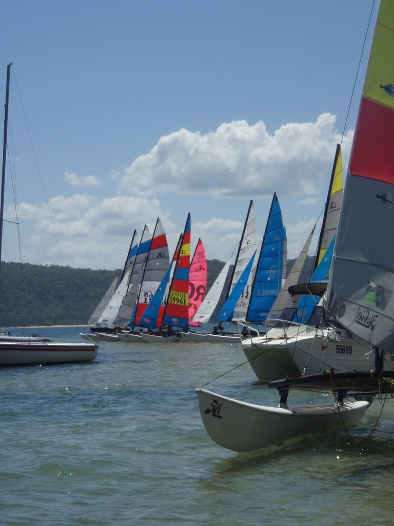 Marathon line up - International Youth Hobie 16 “Challenge”   © Crosbie Lorimer http://www.crosbielorimer.com
